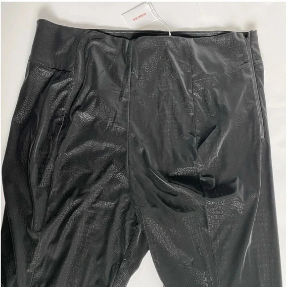 $179 NWT Good American The Croc Exec Pant Black High Waist Suede Plus Size 6 3XL - Picture 15 of 16